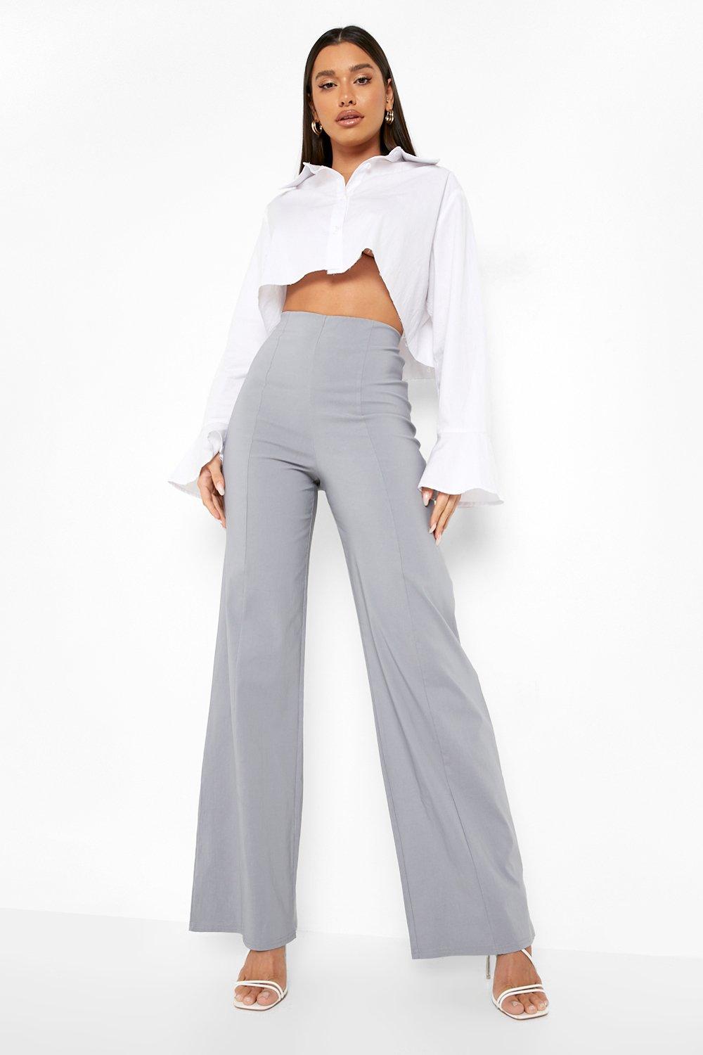 boohoo grey trousers