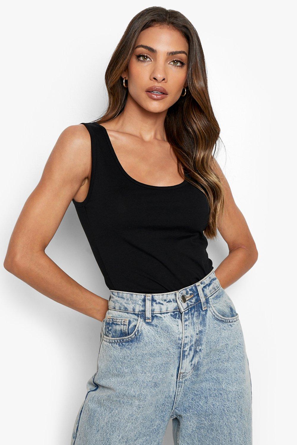 reductor Løft dig op Hold sammen med Basic Full Length Wide Strap Tank Top | boohoo