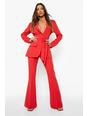 Red rosso Tailored Flared Trousers