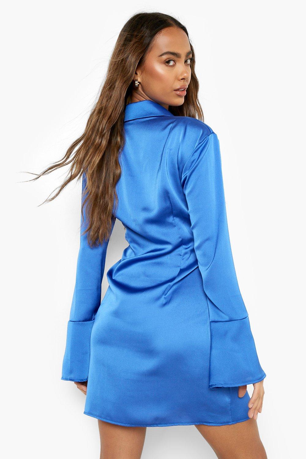 Blauwe best sale blouse jurk