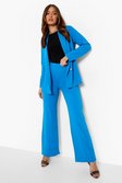 Cobalt Seam Front Crepe Trousers