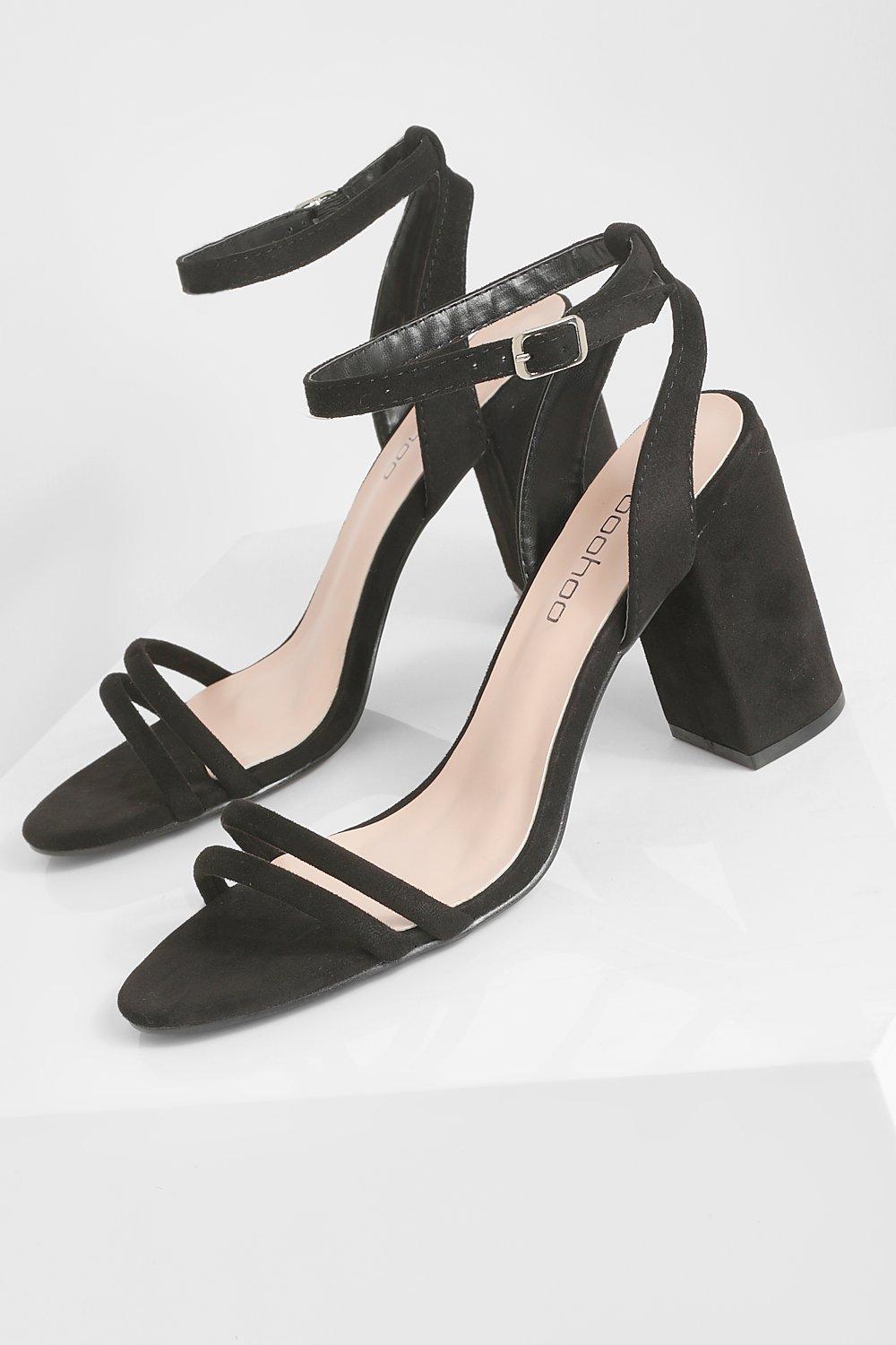 2 Part Double Strap Heels boohoo