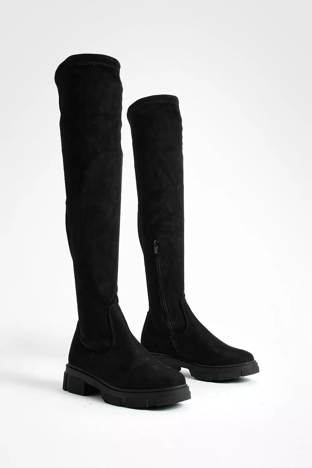 Wide fit over on sale the knee flat boots