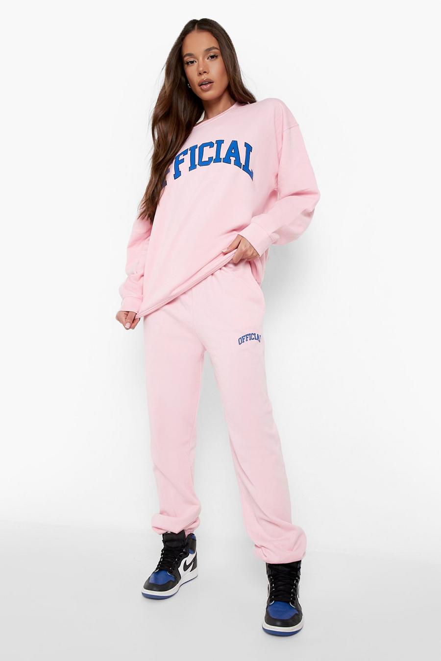 Light pink Official Collegiate Sweater Tracksuit image number 1