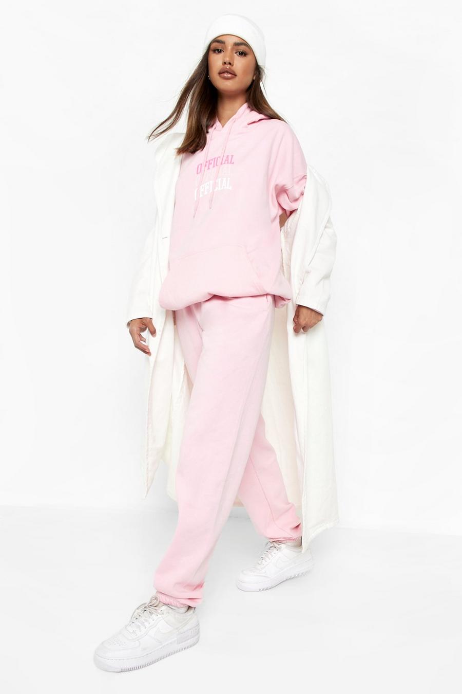Light pink Official Ombre Printed Hooded Tracksuit image number 1