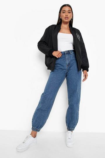 Blue Basics High Waisted Denim Boyfriend Jogger