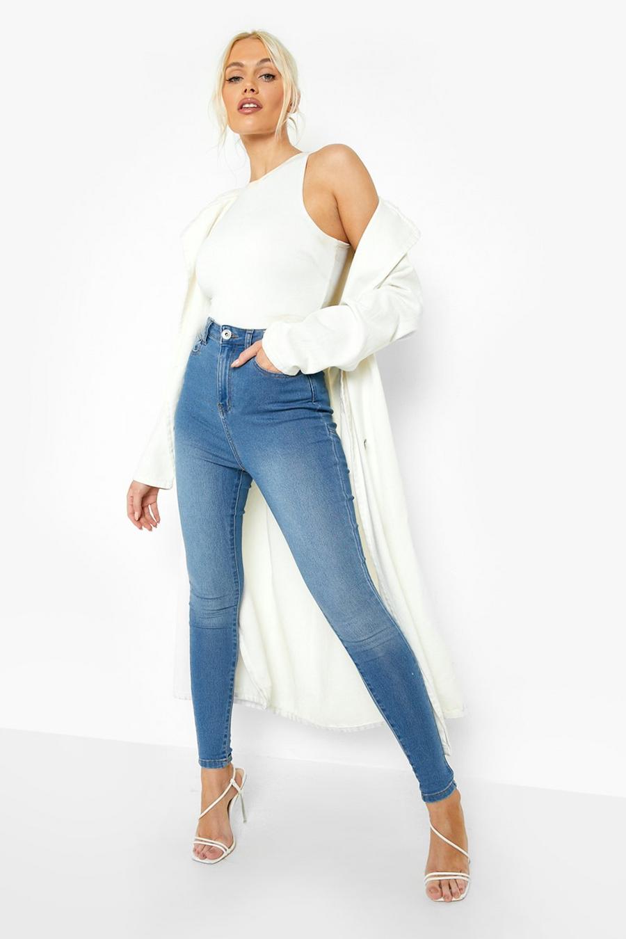 Mid blue Lift & Contour Skinny Jeans image number 1