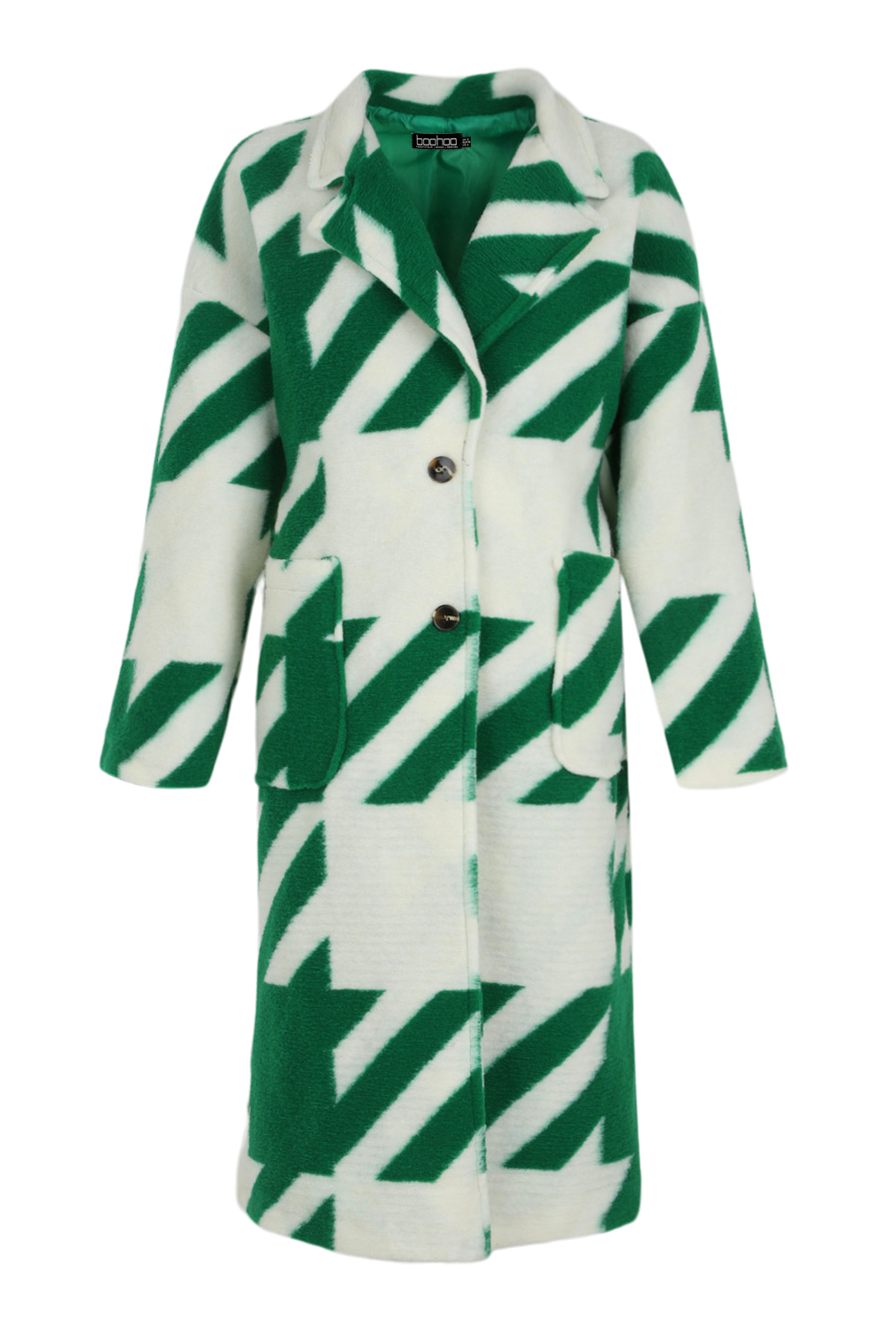 boohoo green coat