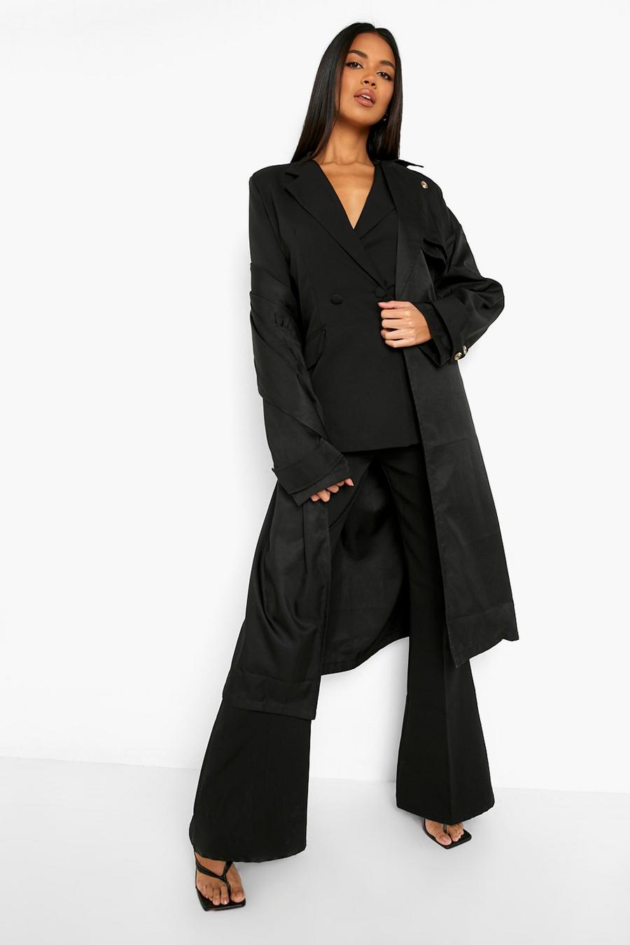 Black Fit & Flare Tailored Trousers image number 1