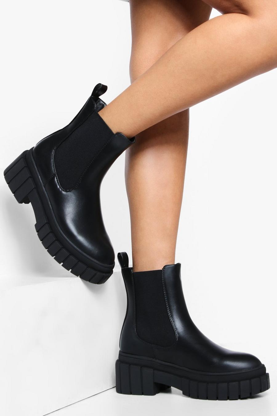 Black Extreme Chunky Sole Chelsea Boots image number 1