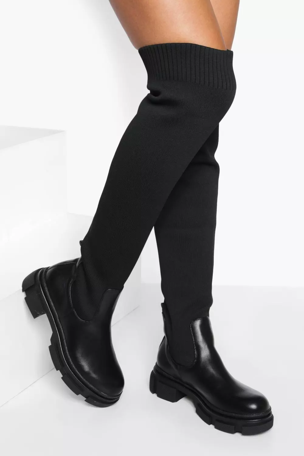 Over the knee knit on sale boots