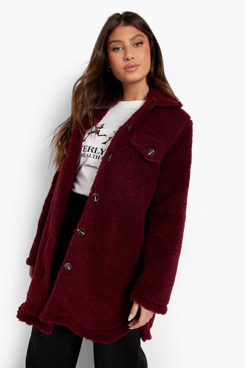 maroon shacket