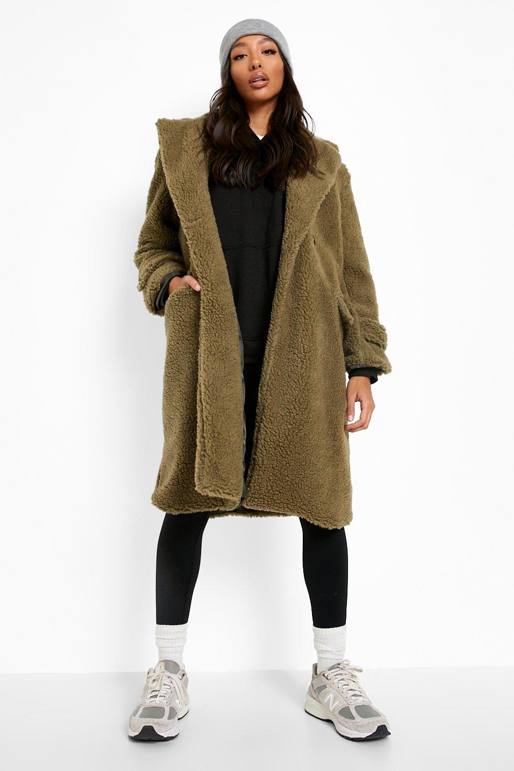 boohoo teddy faux fur coat