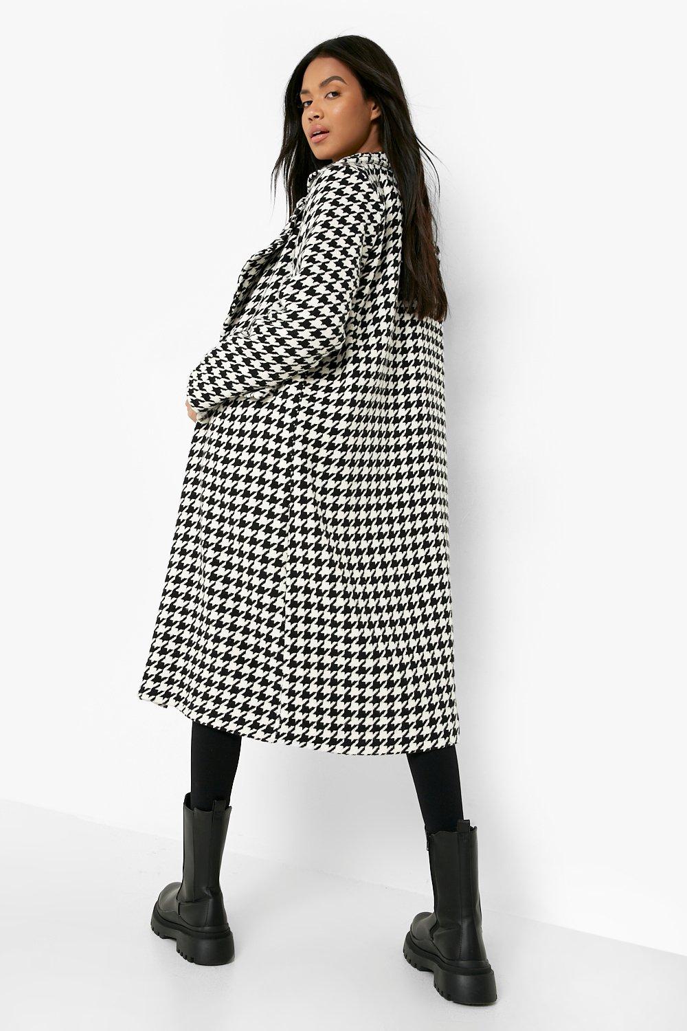 Hampton Coat Olive Houndstooth - Women's Coats