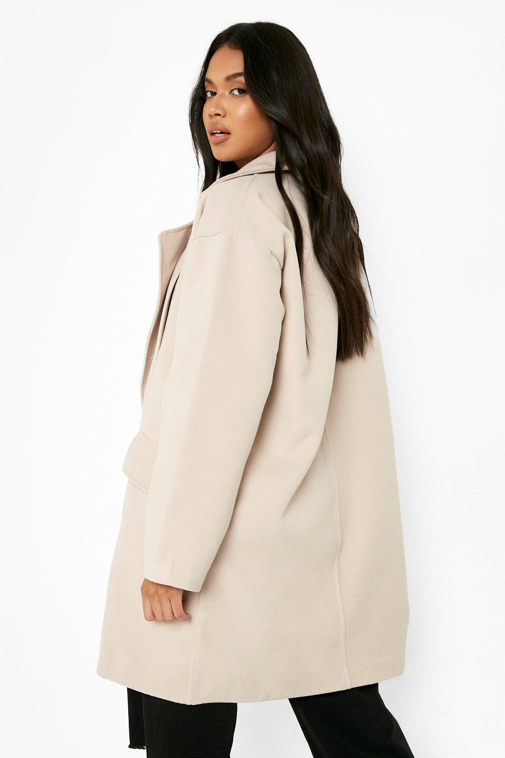 Wool Look Cocoon Coat