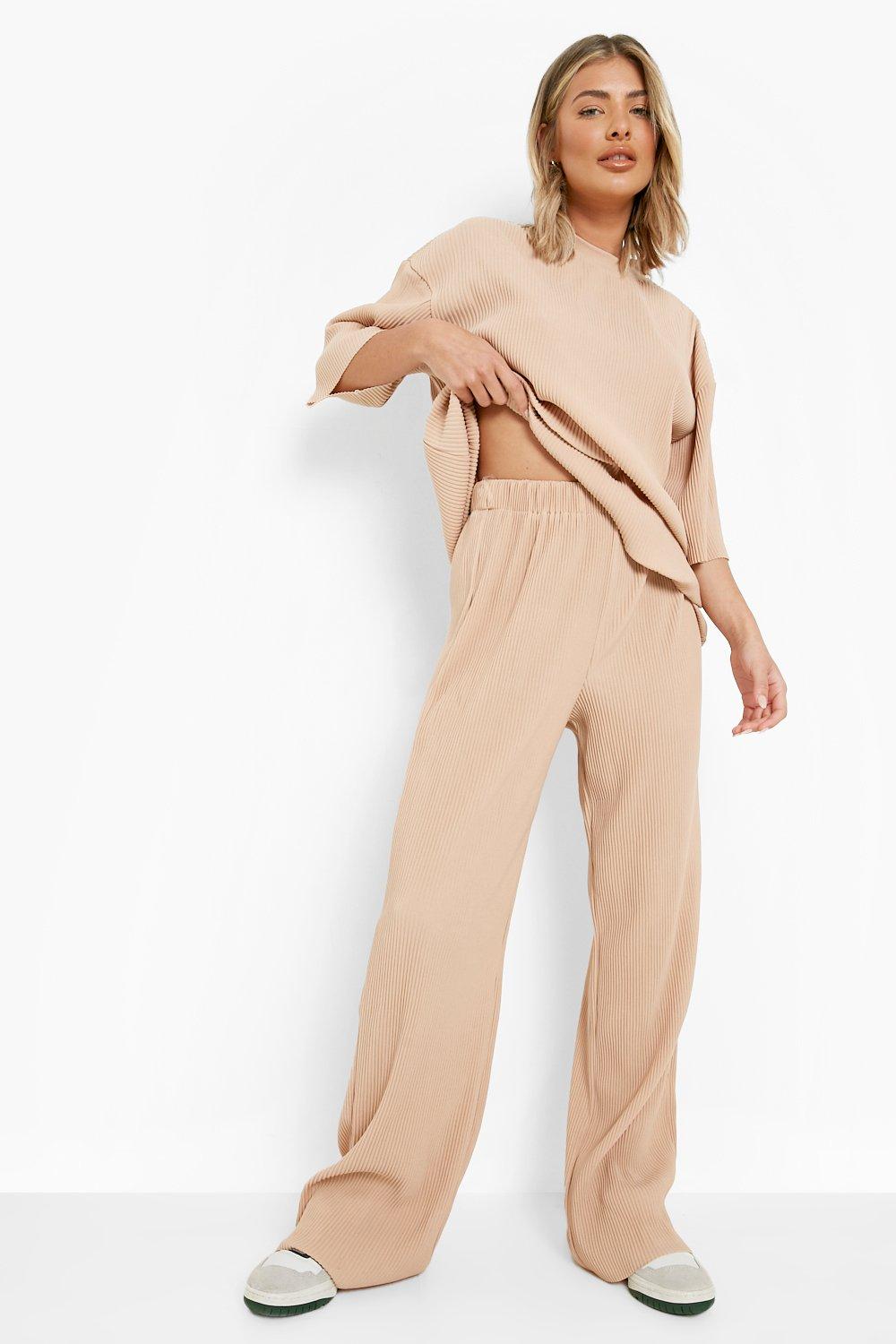 Basics High Waisted Soft Wide Leg Pants