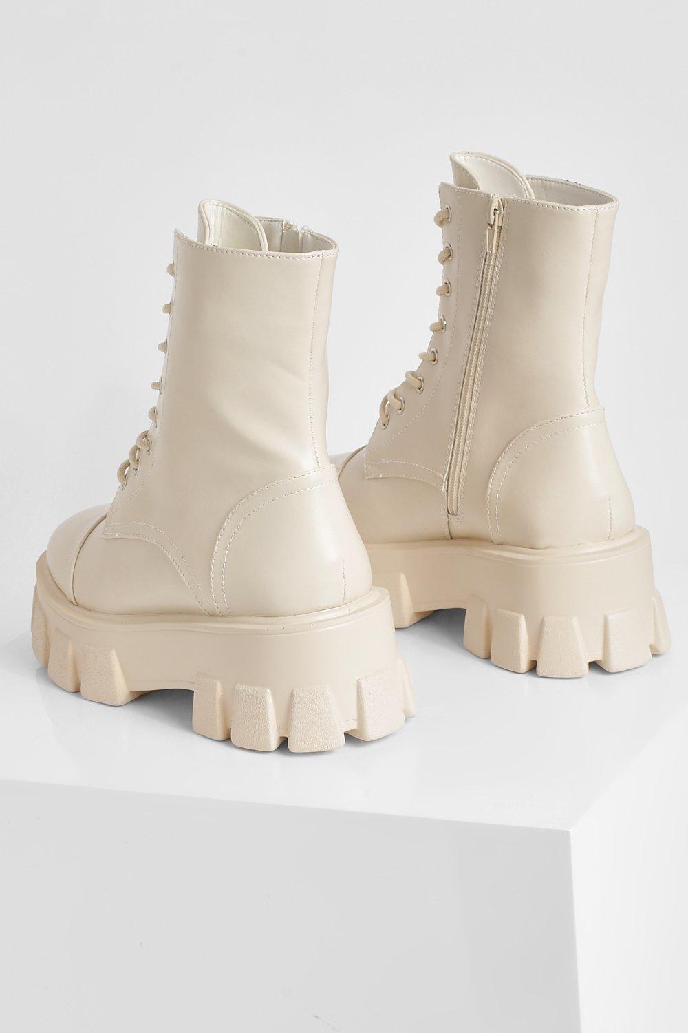 Chunky Lug Sole Combat Boots