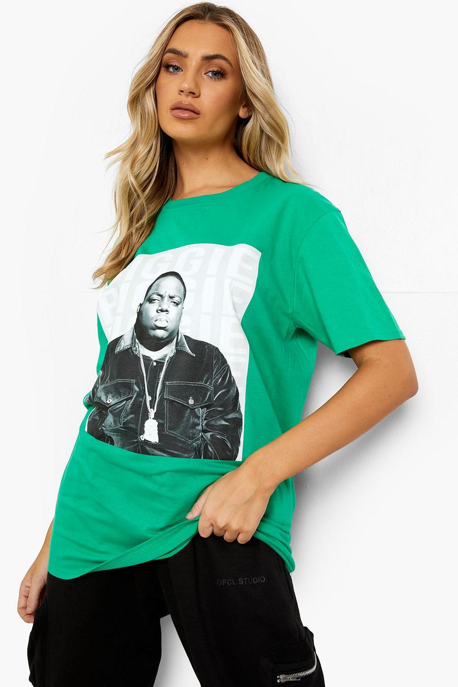 Green Biggie License Print Oversized T-shirt image number 1