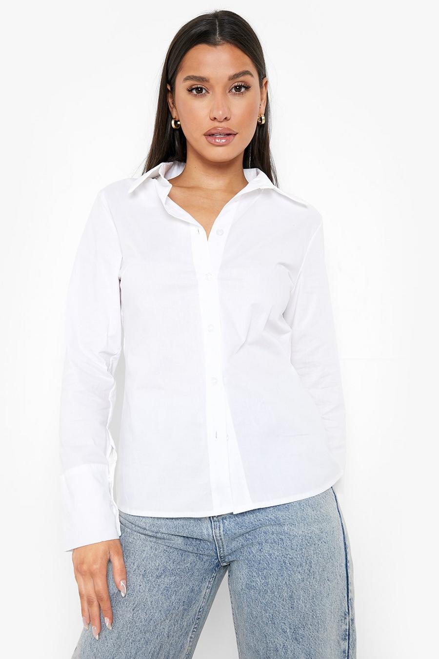 Ivory Fitted Tailored Shirt image number 1
