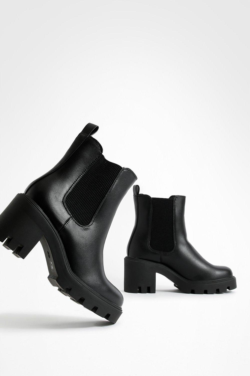 Casual chunky chelsea boots best sale