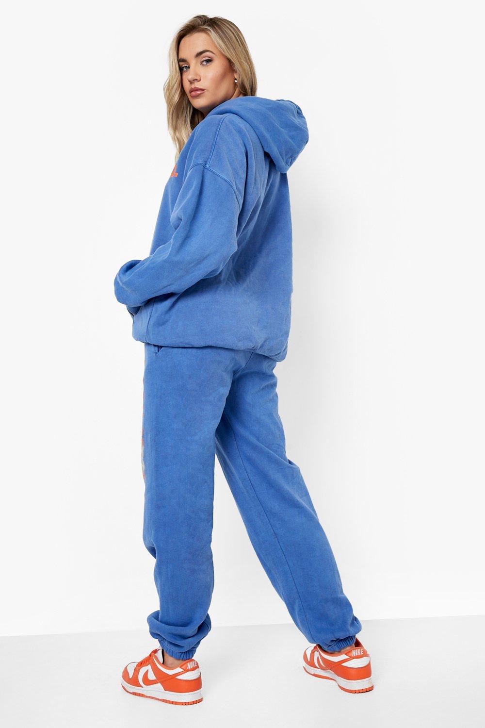 blue boohoo tracksuit