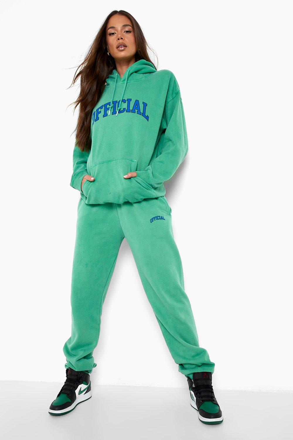 green ladies tracksuit