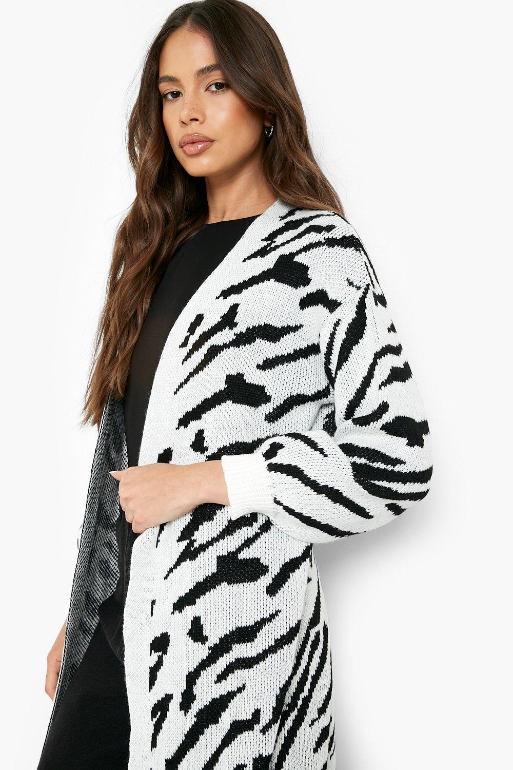 Zebra cardigan sale