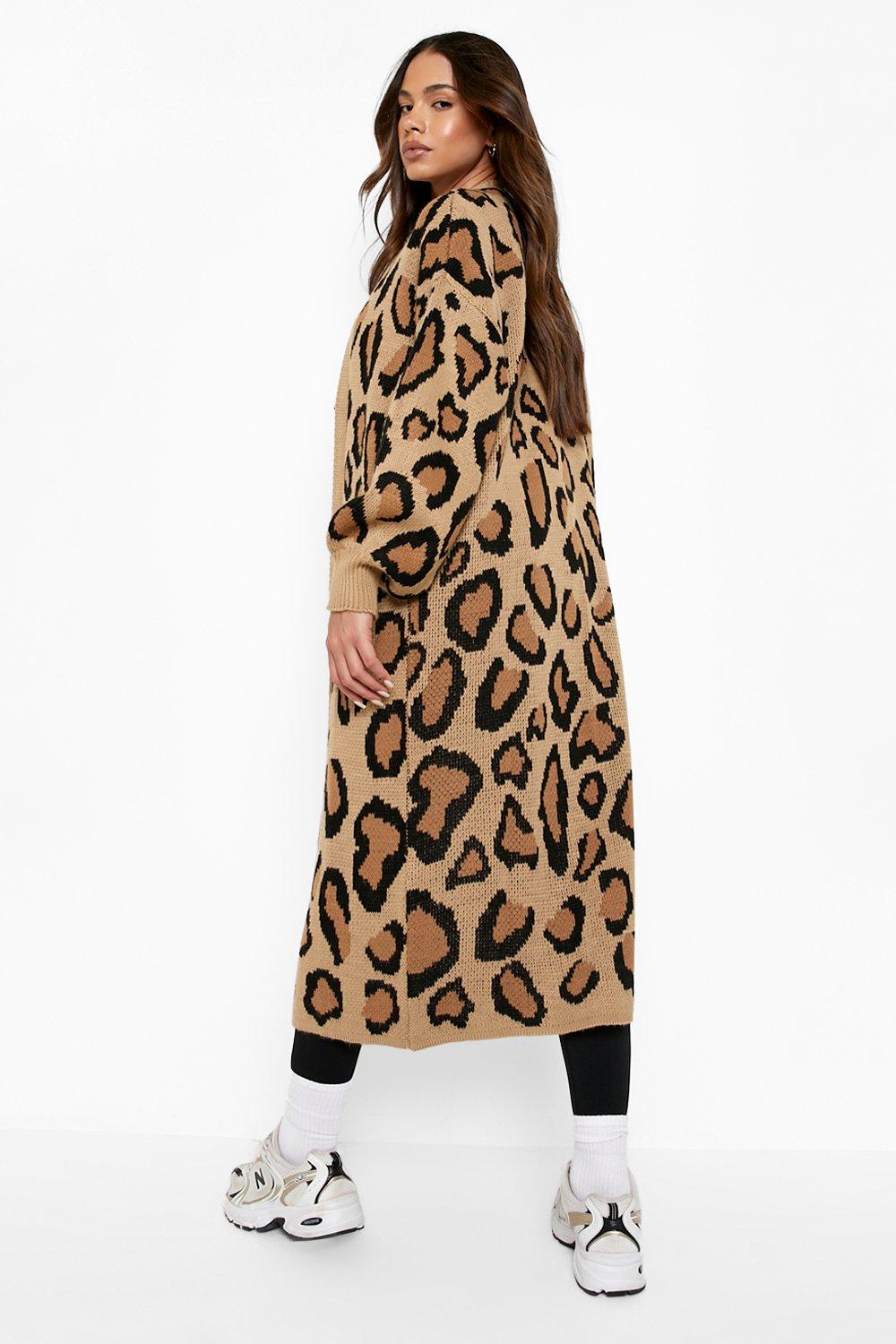 Leopard Print Maxi Cardigan