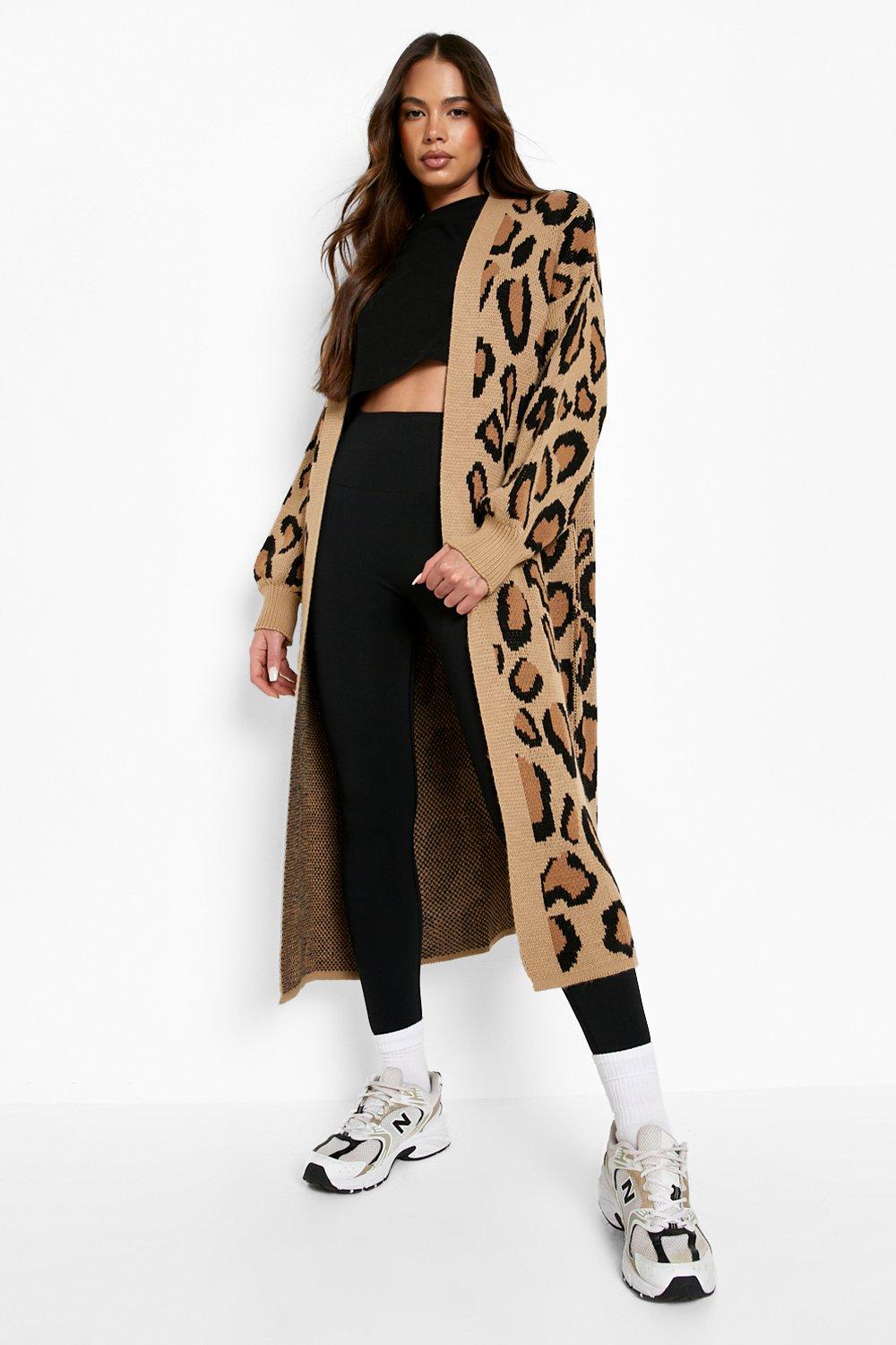 Boohoo leopard hotsell print cardigan