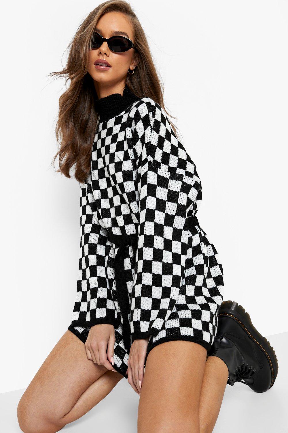 Boohoo on sale check dress