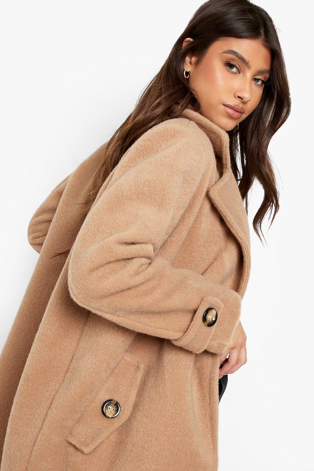 Boohoo wool outlet look coat