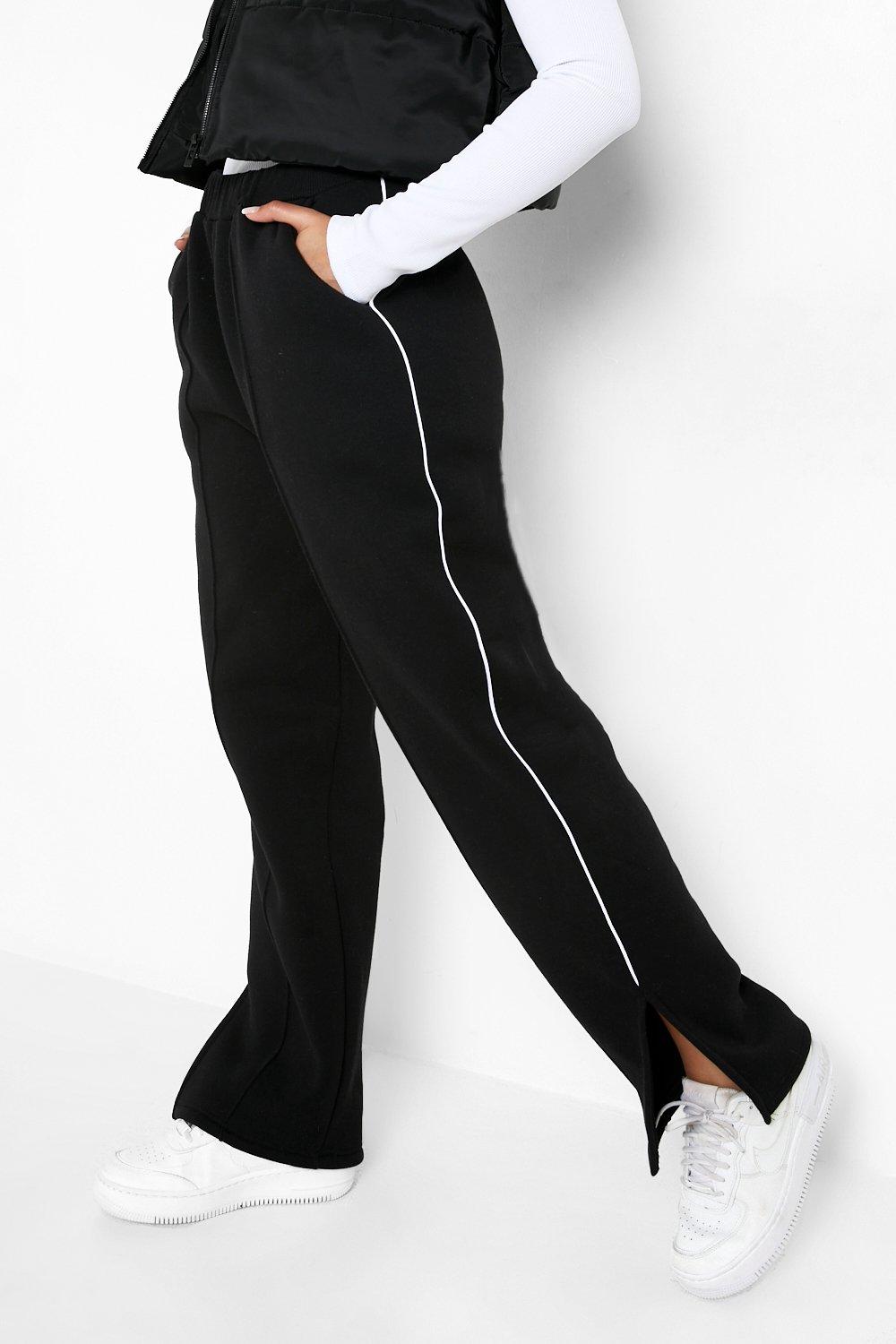 Plus Seam Detail Wide Leg Jogger