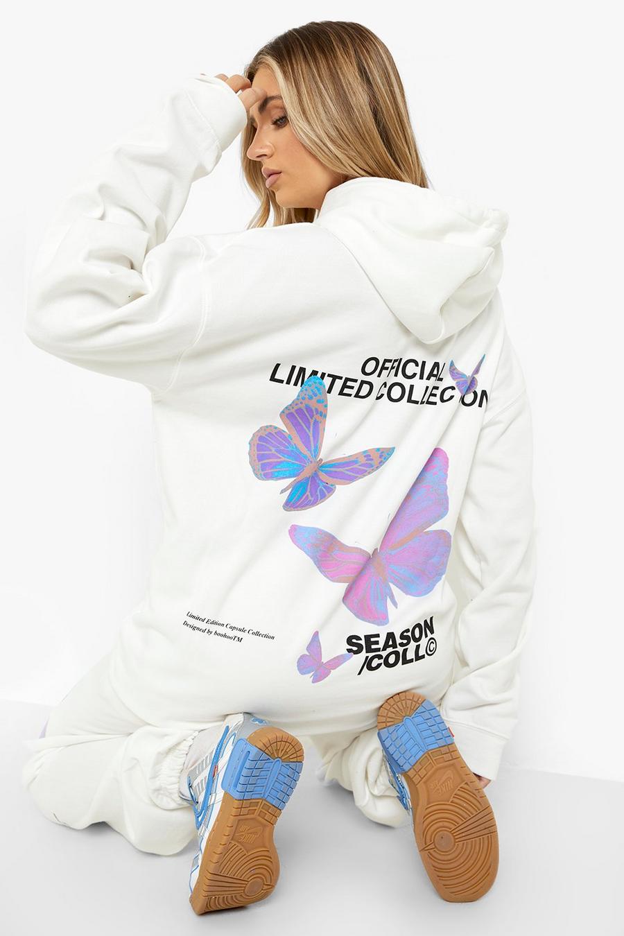White vit Official Butterfly Hooded Tracksuit image number 1
