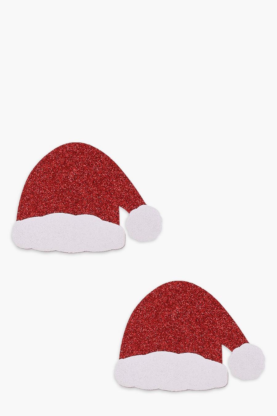 Red Christmas Santa Hat Nipple Covers image number 1
