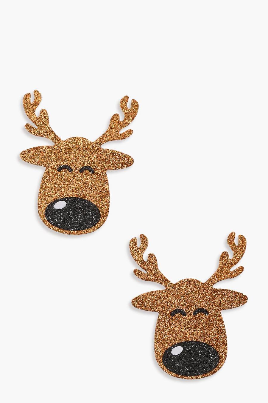 Brown Christmas Reindeer Nipple Covers image number 1