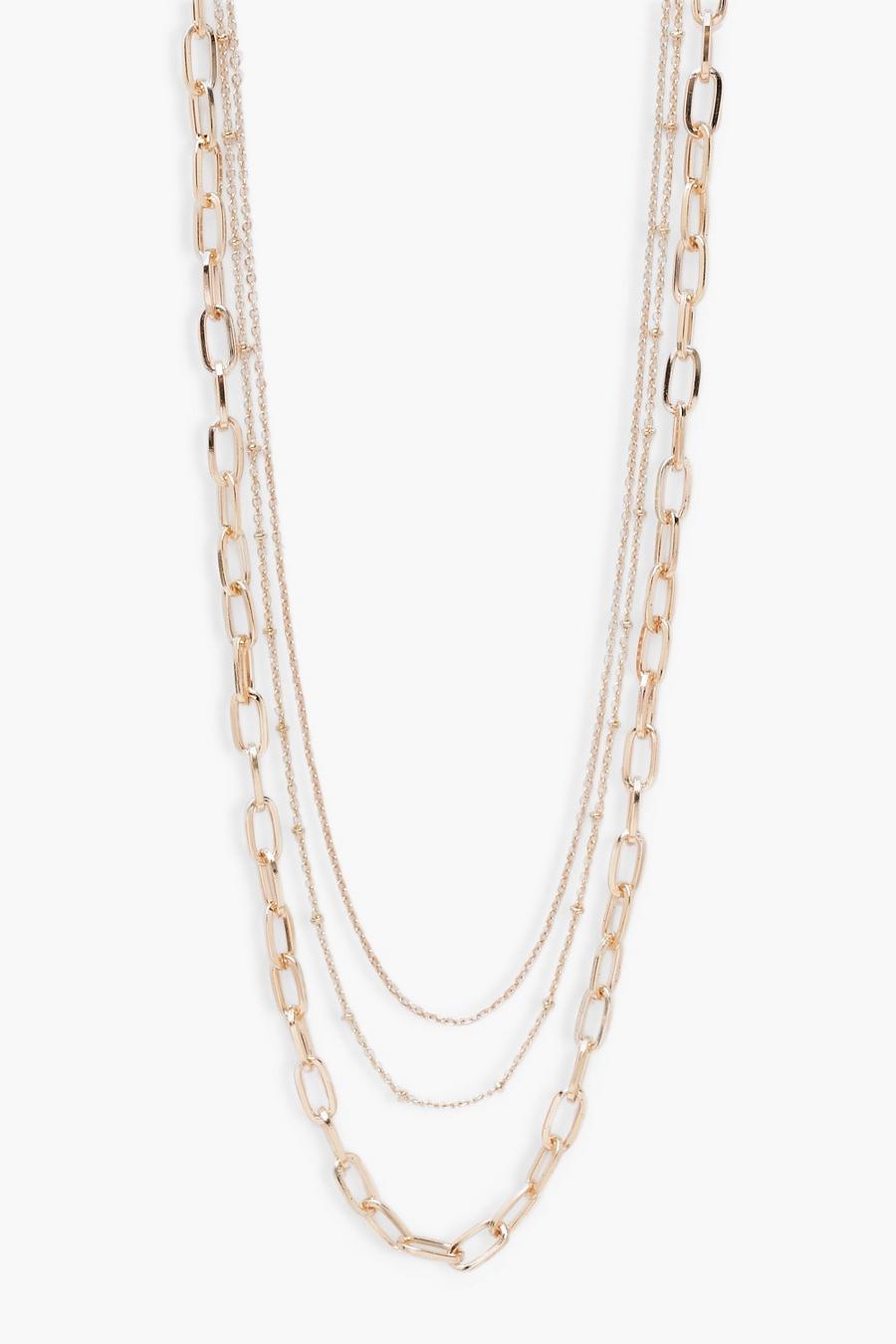 Gold Layered Assorted Dainty Chain Necklace image number 1