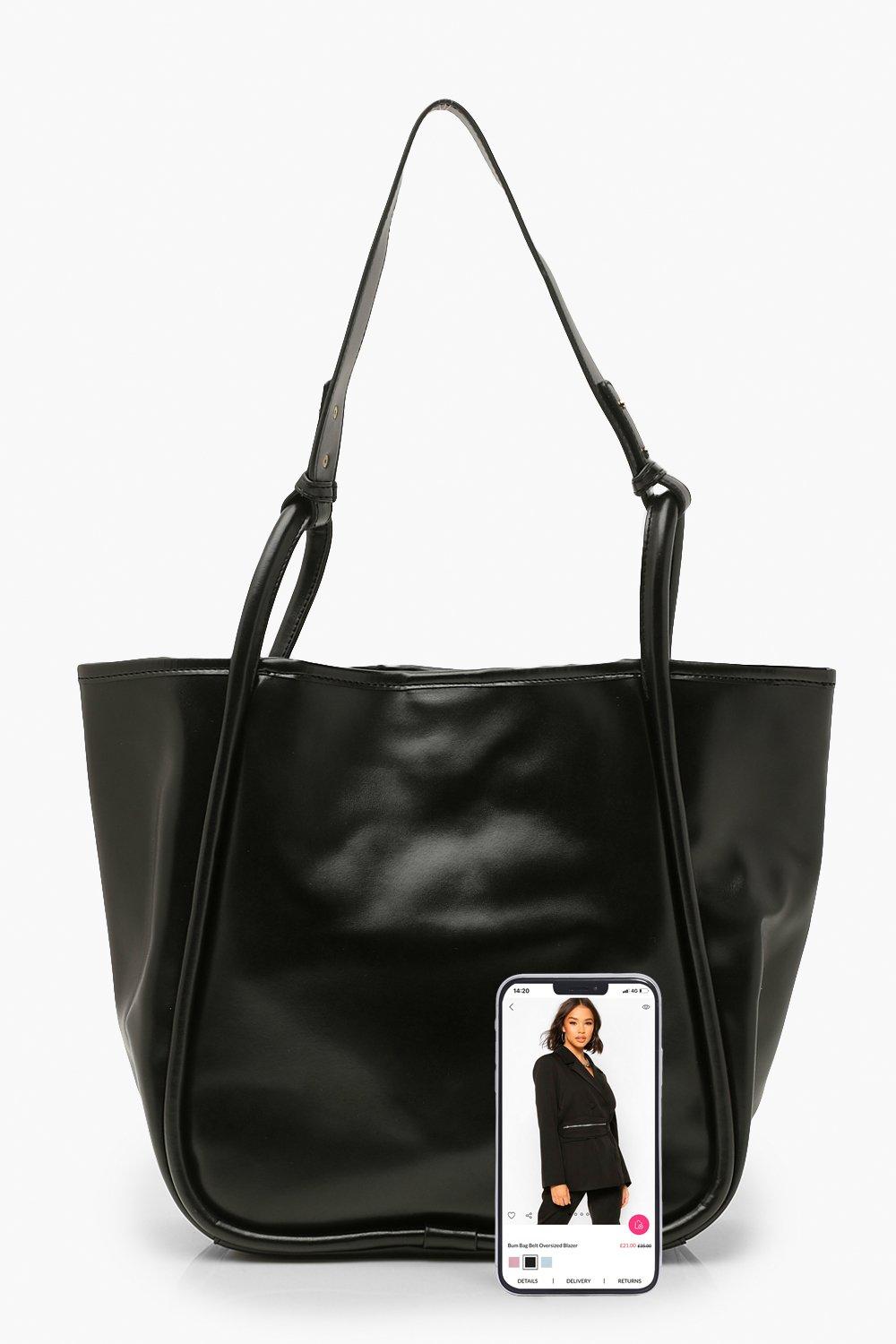 Boohoo black handbag discount