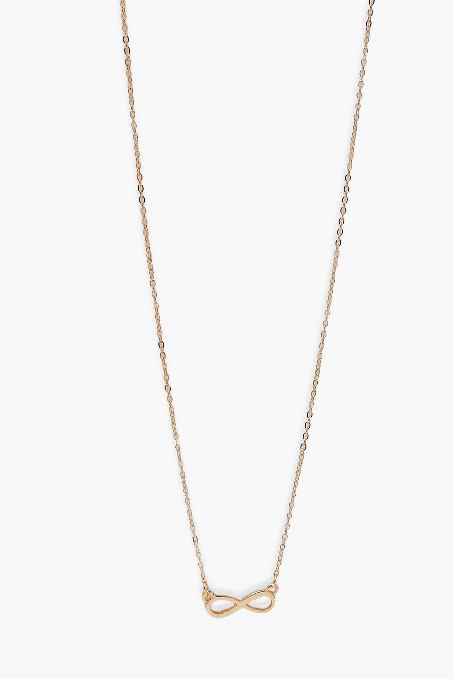 Gold métallique Delicate Infinity Necklace