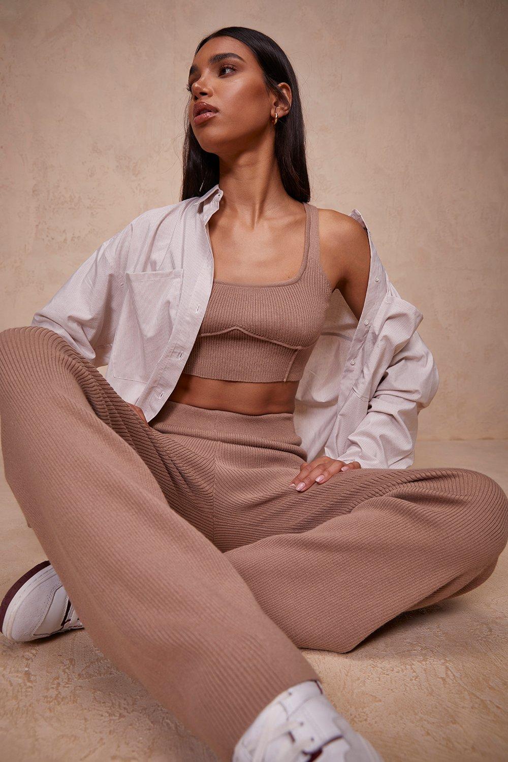 Tall Woven Elastic Waist Band Detail Pleated Trousers