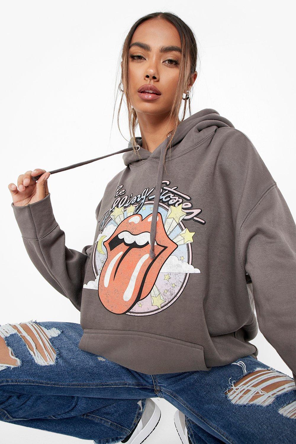 Oversized rolling stones sweatshirt hot sale