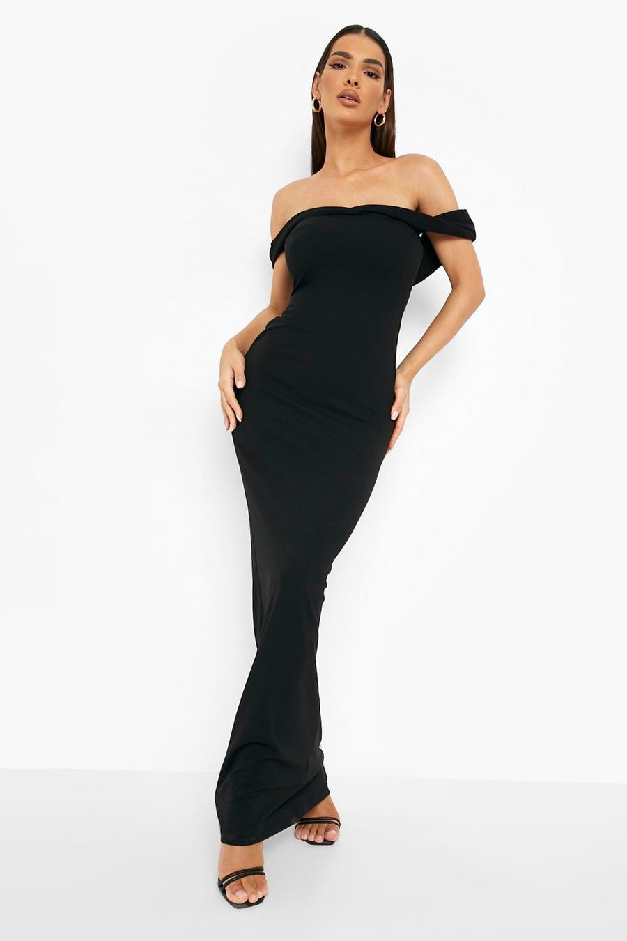 Black Bardot Maxi Dress
