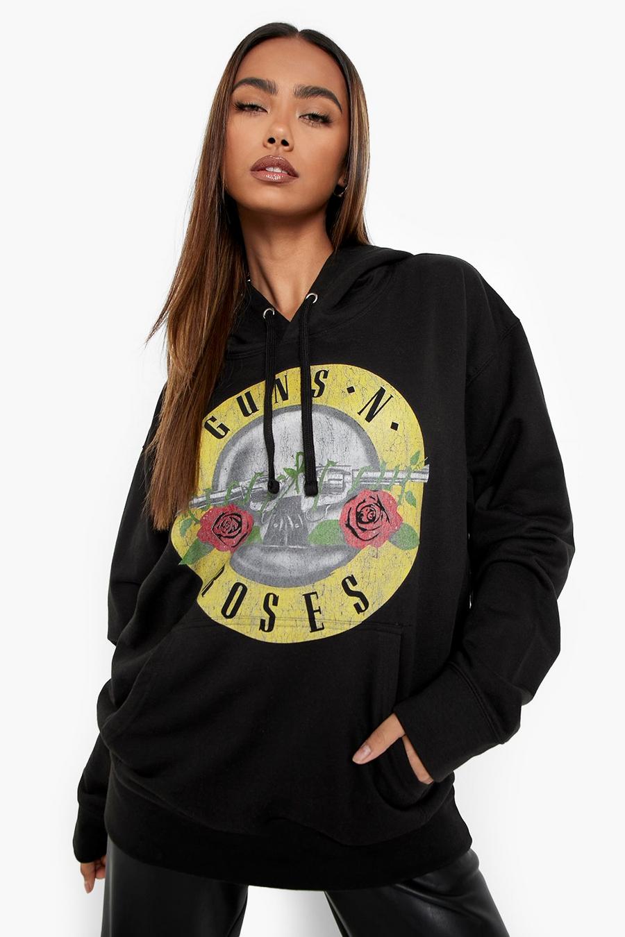 Black Guns And Roses License Oversized Hoodie image number 1
