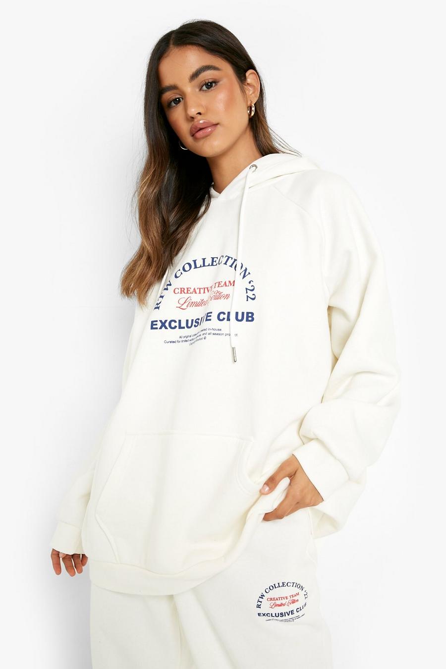 Ecru white Recycled Exclusive Club Hooded Tracksuit