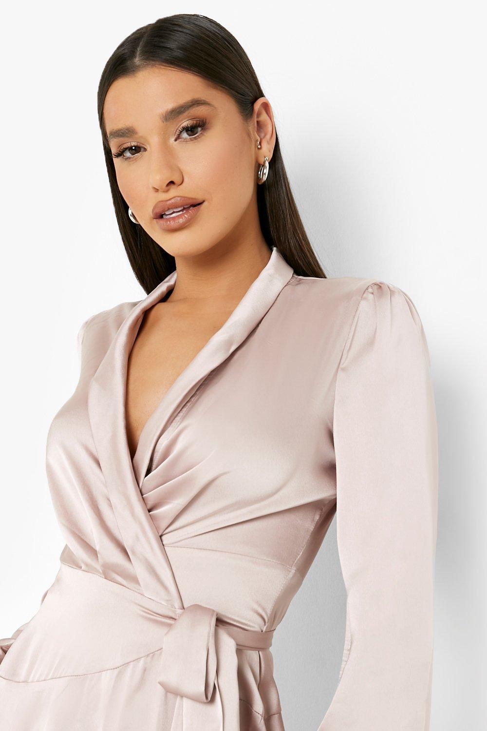 Boohoo silk outlet dress