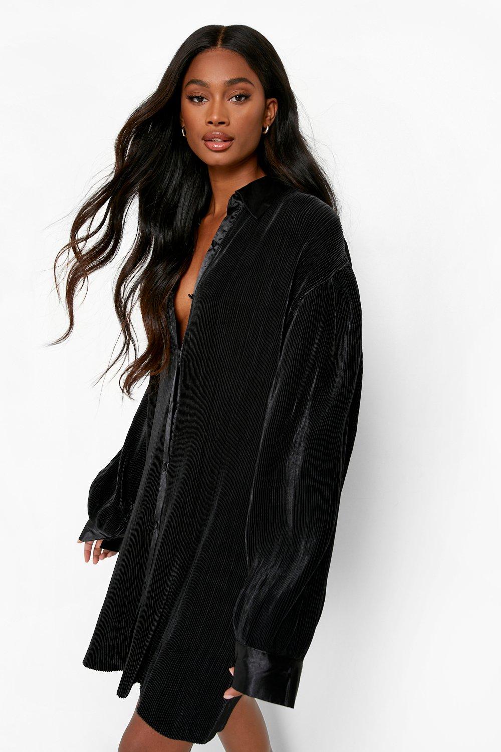 Boohoo long shirt dress best sale