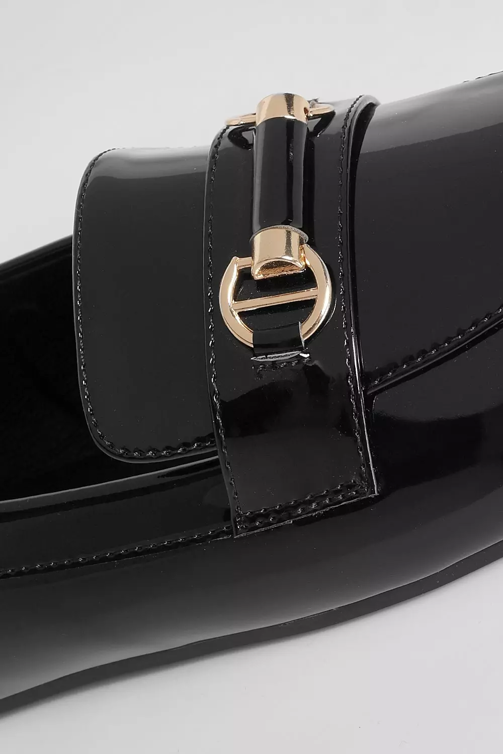 Metal Bar Detail Loafers