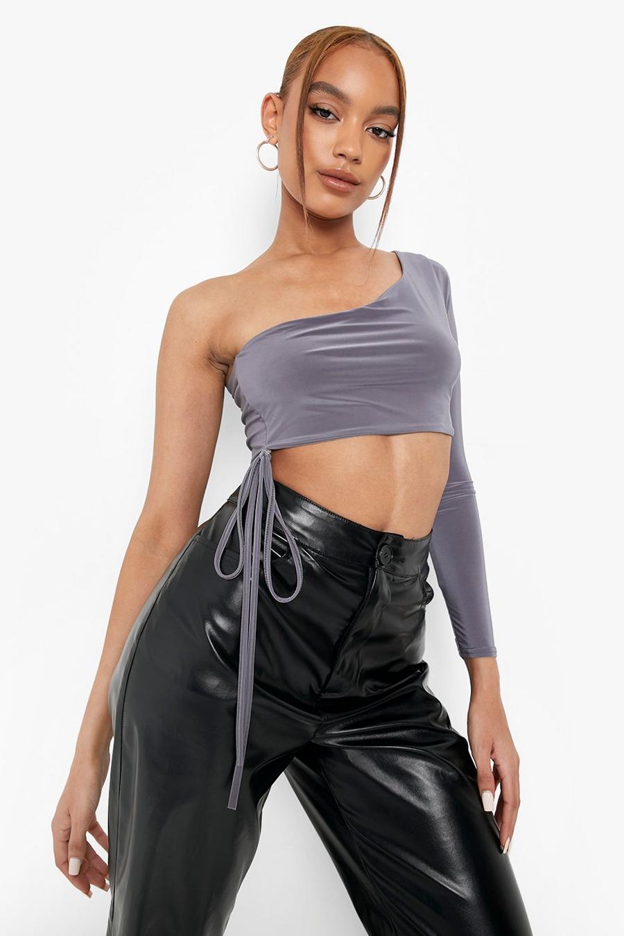 Doppellagiges Crop Top mit Taillenband, Lead image number 1