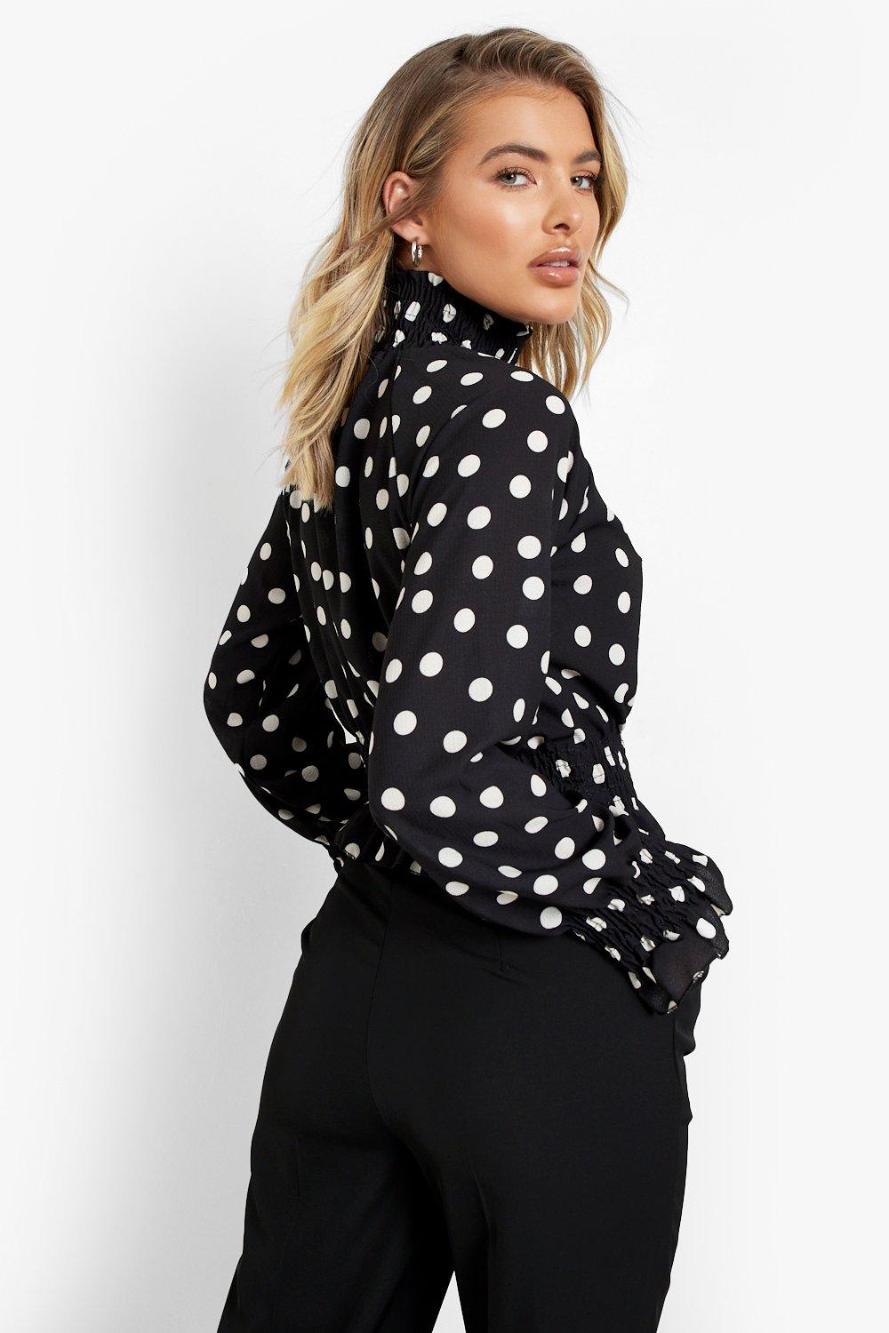 Boohoo polka cheap dot top