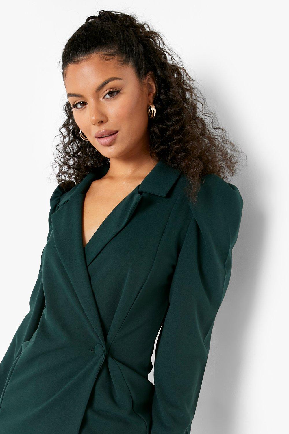 puff sleeve fitted jacket