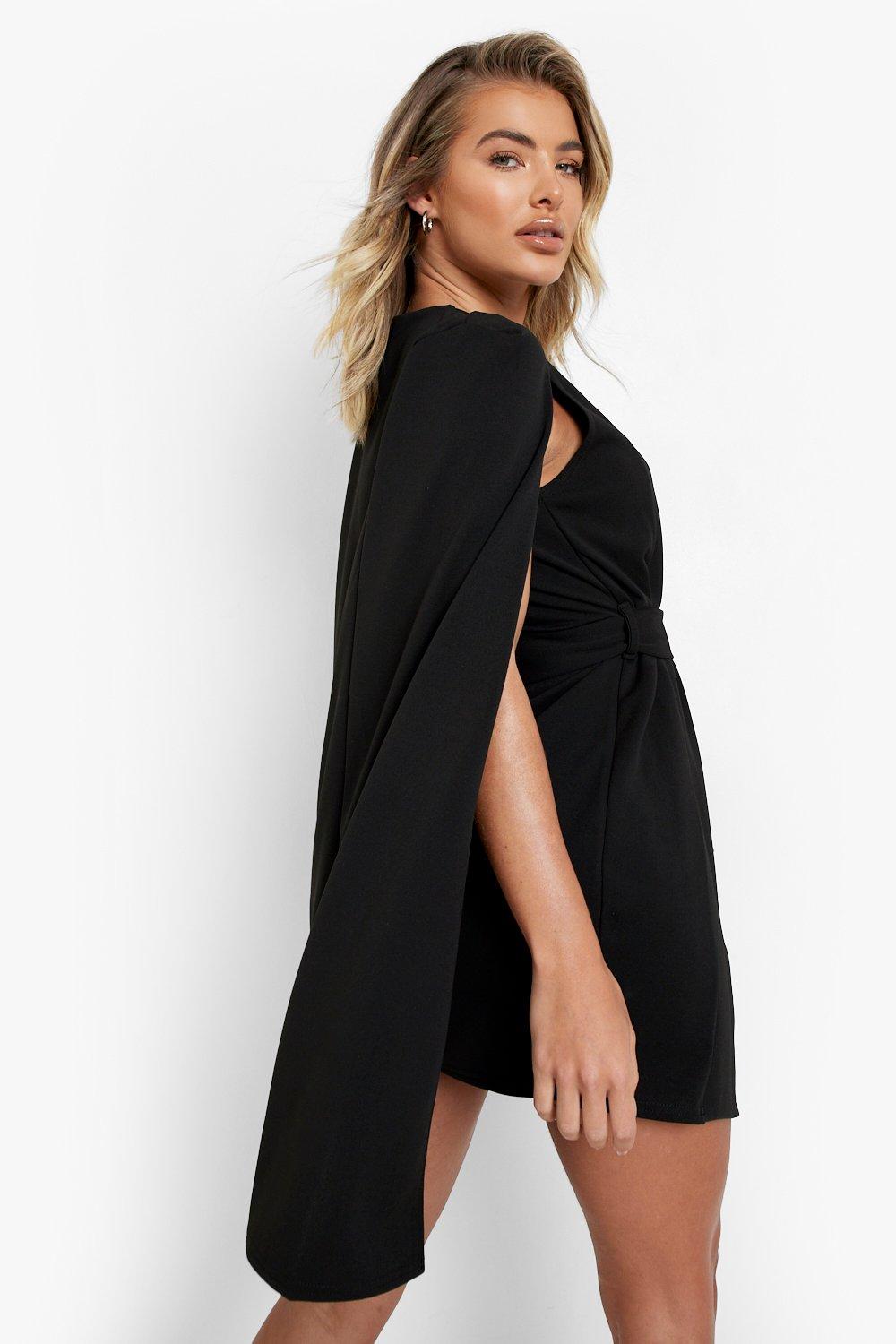 Boohoo cape clearance dress